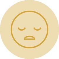 Frown Open Vector Icon Design