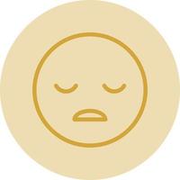 Frown Open Vector Icon Design