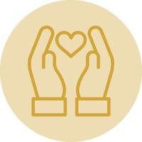 Hand Holding Heart Vector Icon Design