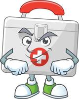 First aid kit Cartoon character vector