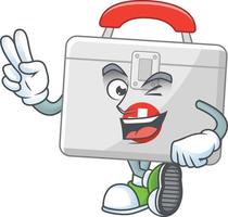 First aid kit Cartoon character vector