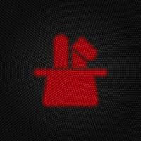 Hat, rabbit vector Light red color retro style vector icon on white background