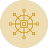 Dharmachakra Vector Icon Design