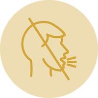 Head Side Cough Slash Vector Icon Design