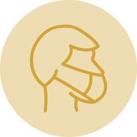 Head Side Mask Vector Icon Design