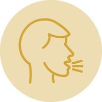 Head Side Cough Vector Icon Design