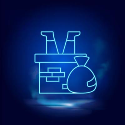 Christmas, chat neon icon. Smoke effect neon style vector icons