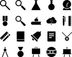 School and Education Icons set. blackboard. Vector Illustration Set Of Simple Training Icons. Elements Presentation, Demonstration, University on white background