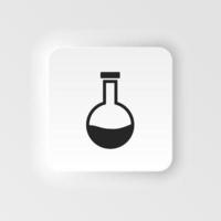 Lab glassware icon - Vector. Simple element illustration from UI concept. Lab glassware icon neumorphic style vector icon .