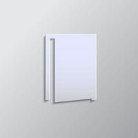 puerta, abierto, icono papel estilo. gris color vector fondo- papel estilo vector icono