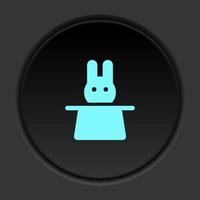 Round button icon, Ballot, electronic. Button banner round, badge interface for application illustration on dark background vector