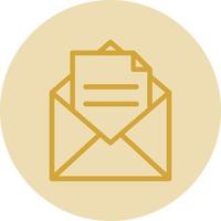 Envelope Open Text Vector Icon Design