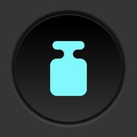 Round button icon, Atm, cashbox. Button banner round, badge interface for application illustration on dark background vector