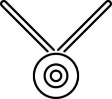 Line vector icon medal, prize. Outline vector icon on white background