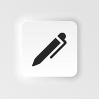 Pencil icon - Vector. Simple element illustration from UI concept. Pencil icon neumorphic style vector icon .