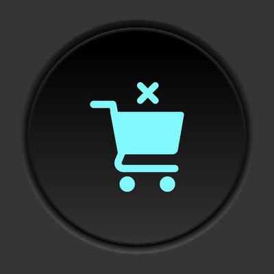Round button icon, Deposit, money, safe. Button banner round, badge interface for application illustration on dark background