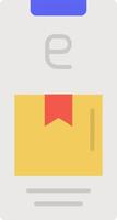E-commerce smartphone, box, delivery color vector icon