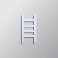 Grey color vector background- Paper style vector icon, business, ladder, metaphor paper style, icon