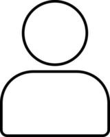 Line vector icon avatar. Outline vector icon on white background