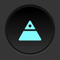 Round button icon, Finance, gold, money. Button banner round, badge interface for application illustration on dark background vector