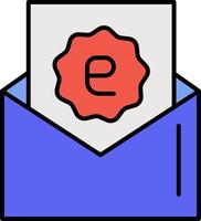 E-commerce mail, discount, letter color vector icon