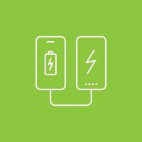 Mobile, battery icon - Vector. Simple element illustration from UI concept. Mobile, battery icon - Vector. Infographic concept vector illustration. on white background