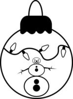 árbol pelota línea icono. Navidad decoración vector ilustración aislado en blanco. árbol globo contorno estilo diseño, diseñado para web y aplicación vector ilustración