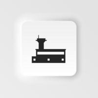 Stations of public transport - vector illustration. Airport. Control tower and terminal building - Vector. .