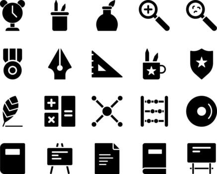 School and Education Icons set. blackboard. Vector Illustration Set Of Simple Training Icons. Elements Presentation, Demonstration, University on white background