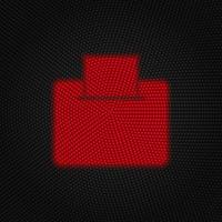 Ballot, electronic vector Light red color retro style vector icon on white background