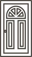 Door, icon in trendy outline style isolated on white background. Door symbol for your web site design, logo, app, UI. Vector illustration, EPS10. - Vector on white background