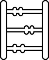 Line vector icon abacus, counting. Outline vector icon on white background