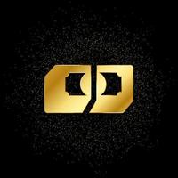 cash, dollar, money gold icon. Vector illustration of golden particle background. gold icon