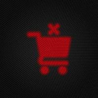 Shopping, basket, remove vector Light red color retro style vector icon on white background