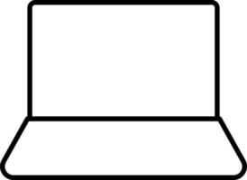 Line vector icon computer. Outline vector icon on white background