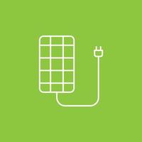 Solar, charger icon - Vector. Simple element illustration from UI concept. Solar, charger icon - Vector. Infographic concept vector illustration. on white background