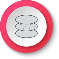 Round button for web icon, Cotton napkins cotton pads cotton sponge. Button banner round, badge interface for application illustration on white background vector