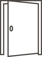 puerta, abierto, icono en de moda contorno estilo aislado en blanco antecedentes. puerta símbolo para tu web sitio diseño, logo, aplicación, ui vector ilustración, eps10. - vector en blanco antecedentes