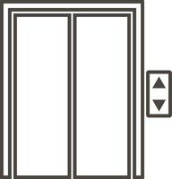 ascensor, icono en de moda contorno estilo aislado en blanco antecedentes. puerta símbolo para tu web sitio diseño, logo, aplicación, ui vector ilustración, eps10. - vector en blanco antecedentes