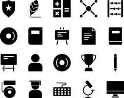 School and Education Icons set. monitor, computer. Vector Illustration Set Of Simple Training Icons. Elements Presentation, Demonstration, University on white background