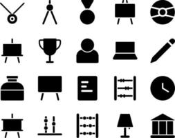 School and Education Icons set. bank. Vector Illustration Set Of Simple Training Icons. Elements Presentation, Demonstration, University on white background