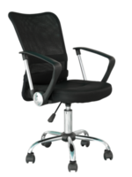 black office chair isolated with clipping path png