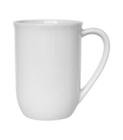 tasse blanche vide isolée avec chemin de détourage pour maquette png