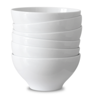 stack of  white bowl isolated with clipping path for mockup png