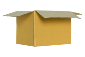 opened cardboard box isolated with clipping path for mockup png