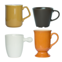 Cups set isolated with clipping path for mockup png