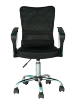 black office chair isolated with clipping path png