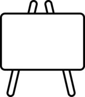 Line vector icon blackboard. Outline vector icon on white background