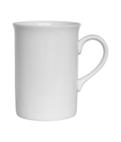 leere weiße tasse isoliert mit beschneidungspfad für modell png