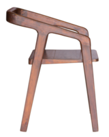 chaise en bois isolée avec un tracé de détourage png